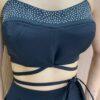 Conjunto Feminino com Aplicações Cropped Amarração e Short Saia Preto - Fernanda Ramos Store