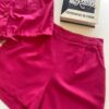 Conjunto Feminino Cropped com Botões e Amarração e Short Pink - Fernanda Ramos Store