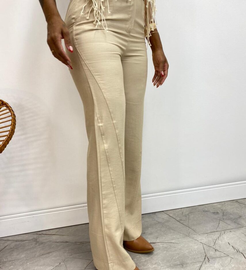 Conjunto Feminino Fernanda Cropped sem Bojo e Calça Cru - Fernanda Ramos Store