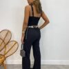 Conjunto Feminino Fernanda Cropped sem Bojo e Calça Preto - Fernanda Ramos Store