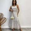 Conjunto Feminino Lara Bordado Cropped e Saia Midi Branco - Fernanda Ramos Store