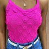 Cropped Feminino Tricot sem Bojo Escamas Pink - Fernanda Ramos Store