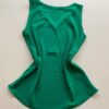 Regata Feminina Crepe Alça Grossa Yasmim Verde - Fernanda Ramos Store