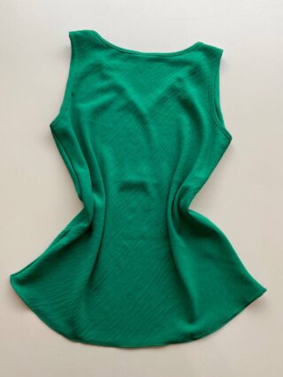 Regata Feminina Crepe Alça Grossa Yasmim Verde - Fernanda Ramos Store