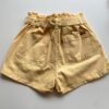 Short Feminino Clochard com Amarração Sarja Amarelo - Fernanda Ramos Store