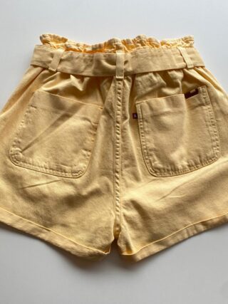 Short Feminino Clochard com Amarração Sarja Amarelo - Fernanda Ramos Store