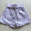 Short Feminino Clochard com Amarração Sarja Branco - Fernanda Ramos Store