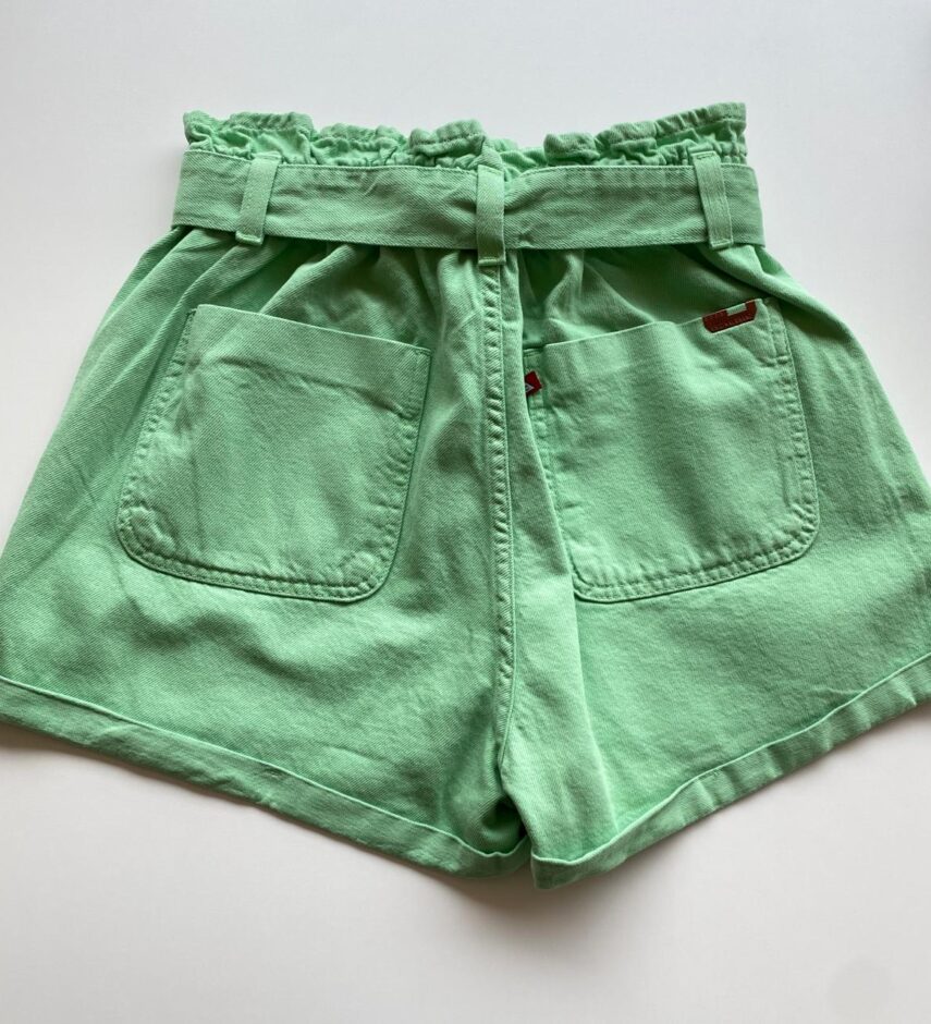 Short Feminino Clochard com Amarração Sarja Verde - Fernanda Ramos Store