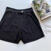 Short Feminino Linho com Bolsos Sabrina Preto - Fernanda Ramos Store