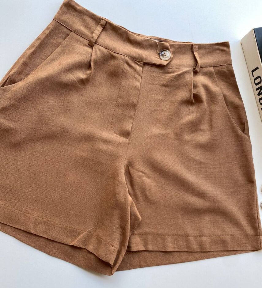 Short Feminino Linho com Bolsos Sabrina Terra - Fernanda Ramos Store