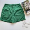 Short Feminino Sarja com Detalhe em Pregas Mariah Verde - Fernanda Ramos Store