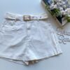 Short Saia Feminino com Cinto Manuela Branco - Fernanda Ramos Store