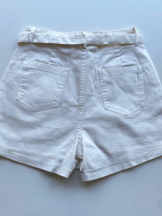 Short Saia Feminino com Cinto Manuela Branco - Fernanda Ramos Store