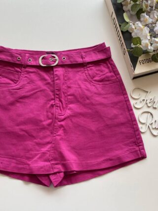 Short Saia Feminino com Cinto Manuela Fúcsia - Fernanda Ramos Store