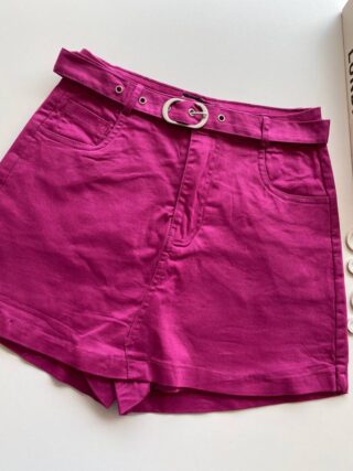 Short Saia Feminino com Cinto Manuela Fúcsia - Fernanda Ramos Store