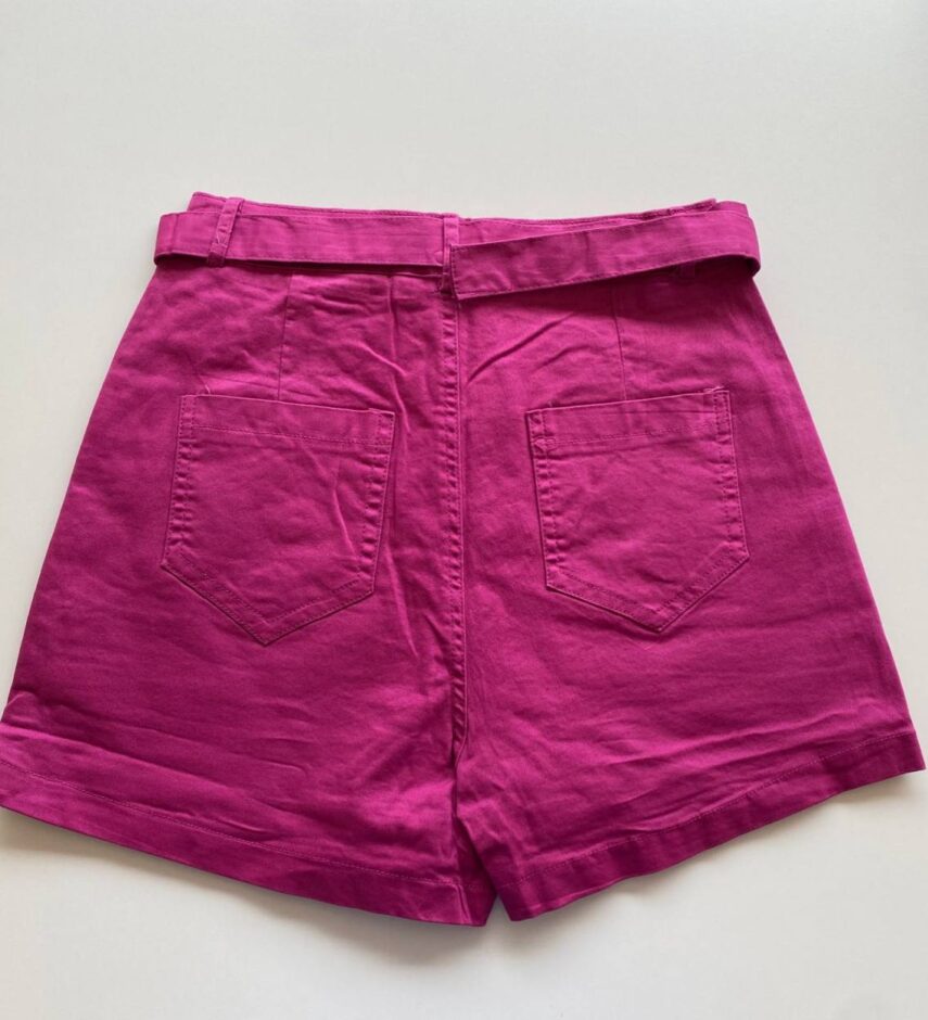 Short Saia Feminino com Cinto Manuela Fúcsia - Fernanda Ramos Store