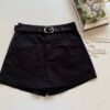 Short Saia Feminino com Cinto Manuela Preto - Fernanda Ramos Store