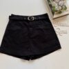 Short Saia Feminino com Cinto Manuela Preto - Fernanda Ramos Store