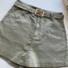 Short Saia Feminino com Cinto Manuela Verde Oliva - Fernanda Ramos Store