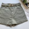 Short Saia Feminino com Cinto Manuela Verde Oliva - Fernanda Ramos Store