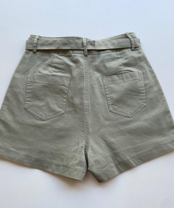 Short Saia Feminino com Cinto Manuela Verde Oliva - Fernanda Ramos Store