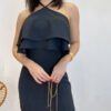 Vestido Curto com Bojo e Amarração Belinda Preto - Fernanda Ramos Store