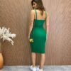 Vestido Curto sem Bojo Liz Malha Canelada de Alcinha Verde - Fernanda Ramos Store