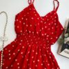 Vestido Feminino Curto com Bojo Bia Estampa Floral Vermelho - Fernanda Ramos Store