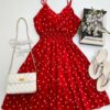 Vestido Feminino Curto com Bojo Bia Estampa Floral Vermelho - Fernanda Ramos Store