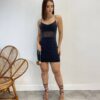 Vestido Feminino Curto com Bojo de Alcinha Lurex Preto - Fernanda Ramos Store