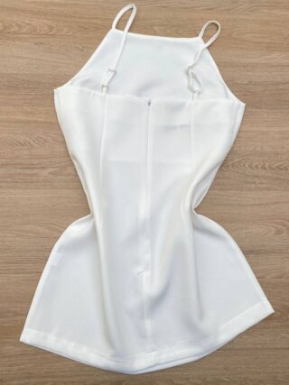 Vestido Feminino Curto sem Bojo Alça Regulável Milena Branco - Fernanda Ramos Store