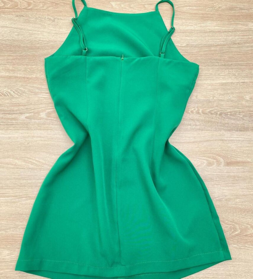 Vestido Feminino Curto sem Bojo Alça Regulável Milena Verde - Fernanda Ramos Store
