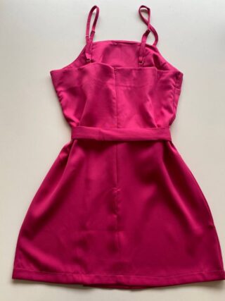 Vestido Feminino Curto sem Bojo Allana com Amarração Pink - Fernanda Ramos Store