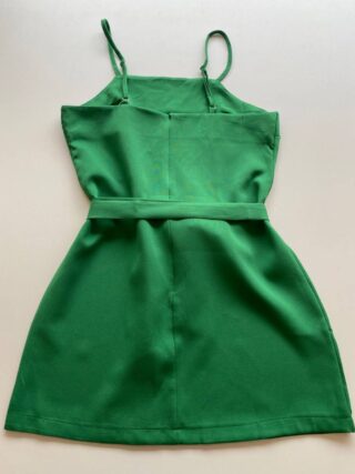 Vestido Feminino Curto sem Bojo Allana com Amarração Verde - Fernanda Ramos Store