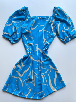 Vestido Feminino Curto sem Bojo Jennifer Estampado Azul - Fernanda Ramos Store