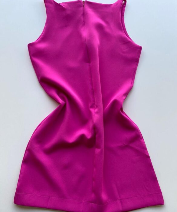 Vestido Feminino Curto sem Bojo Zíper Atrás Rafaela Pink - Fernanda Ramos Store