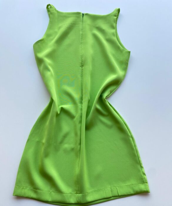 Vestido Feminino Curto sem Bojo Zíper Atrás Rafaela Verde - Fernanda Ramos Store