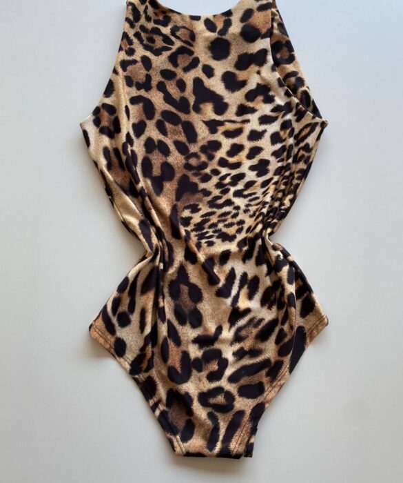 Body Feminino sem Bojo Regata Poliamida Liz Animal Print - Fernanda Ramos Store