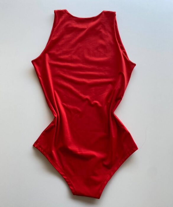 Body Feminino sem Bojo Regata Poliamida Liz Vermelho - Fernanda Ramos Store