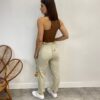 Calça Feminina Clochard Cropped com Cinto Liocel Cru - Fernanda Ramos Store