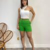 Conjunto Feminino Colete com Botão e Short Verde - Fernanda Ramos Store