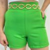 Conjunto Feminino Colete com Botão e Short Verde - Fernanda Ramos Store