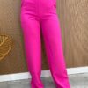 Conjunto Feminino Fernanda Bata Assimétrica e Calça Pantalona Pink - Fernanda Ramos Store