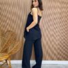 Conjunto Feminino Fernanda Bata Assimétrica e Calça Pantalona Preto - Fernanda Ramos Store