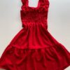 Vestido Curto Manuela com Bojo Vermelho Babado nas Alças - Fernanda Ramos Store