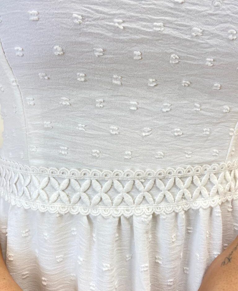 Vestido Longo Antonella com Bojo Pipoquinha Branco - Fernanda Ramos Store