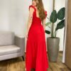 Vestido Longo Antonella com Bojo Pipoquinha Vermelho - Fernanda Ramos Store