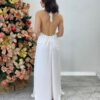 Vestido Longo Lolo Branco com Bojo e Amarração - Fernanda Ramos Store