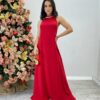 Vestido Longo Lolo Vermelho sem Bojo com Amarração - Fernanda Ramos Store