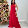 Vestido Longo Lolo Vermelho sem Bojo com Amarração - Fernanda Ramos Store